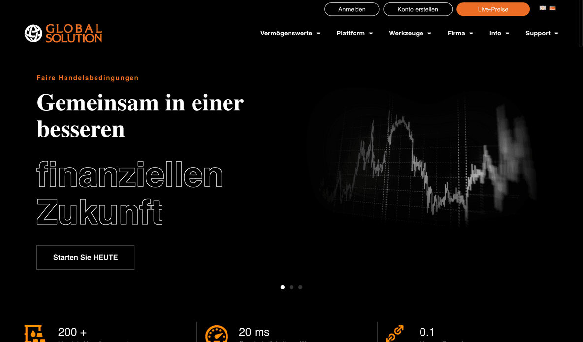 Die offizielle Homepage von Global Solution.