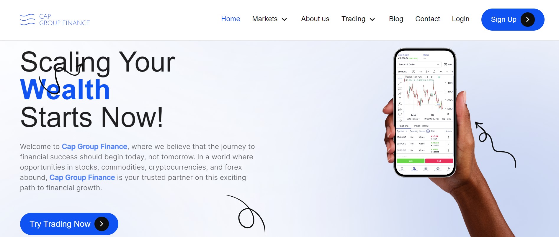 Cap Group Finance website Cap Group Finance website